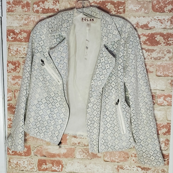 Rossi Eyelet Moto Jacket Dolan Left Coast Anthropologie - Picture 3 of 10